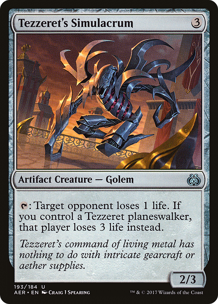 Tezzeret's Simulacrum (AER-193) - Aether Revolt