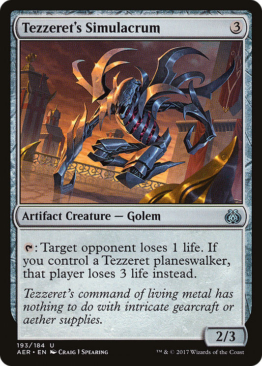 Tezzeret's Simulacrum (AER-193) - Aether Revolt