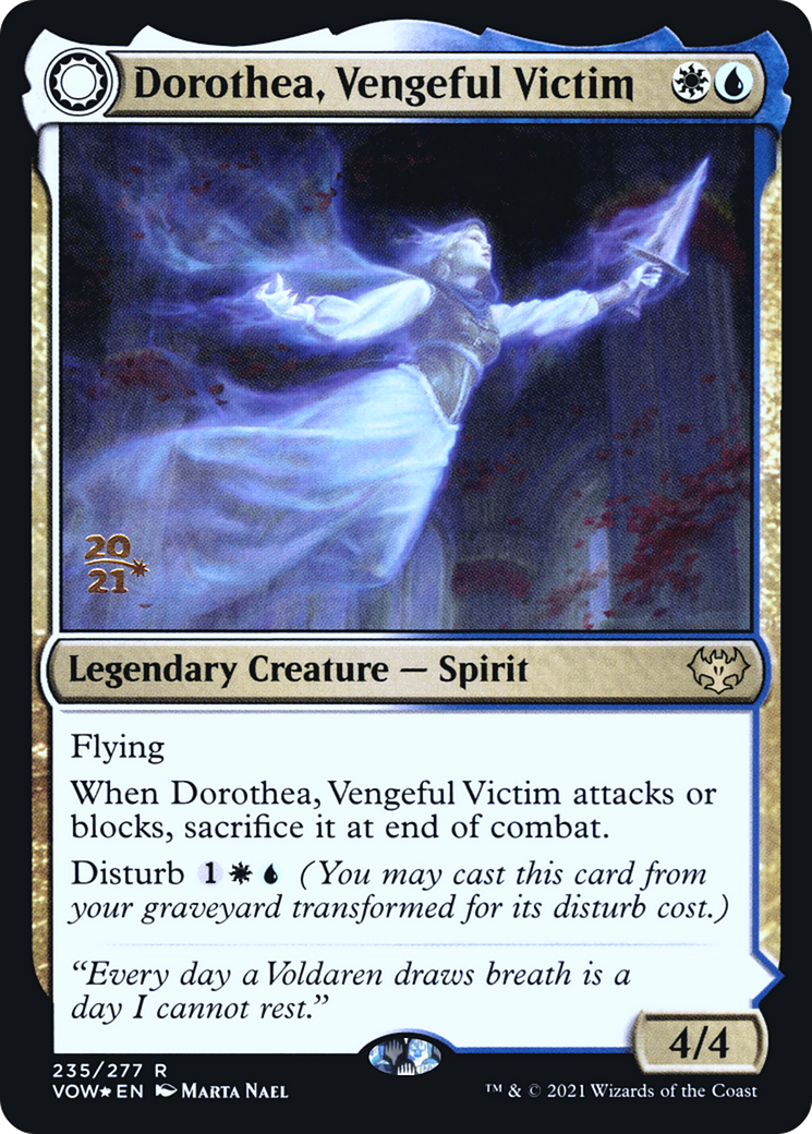 Dorothea, Vengeful Victim // Dorothea's Retribution (PVOW-235S) - Innistrad: Crimson Vow Promos: (Double Faced Transform) Foil