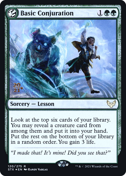 Basic Conjuration (PRE-120S) - Strixhaven: School of Mages Promos: (lesson) (Prerelease) Foil