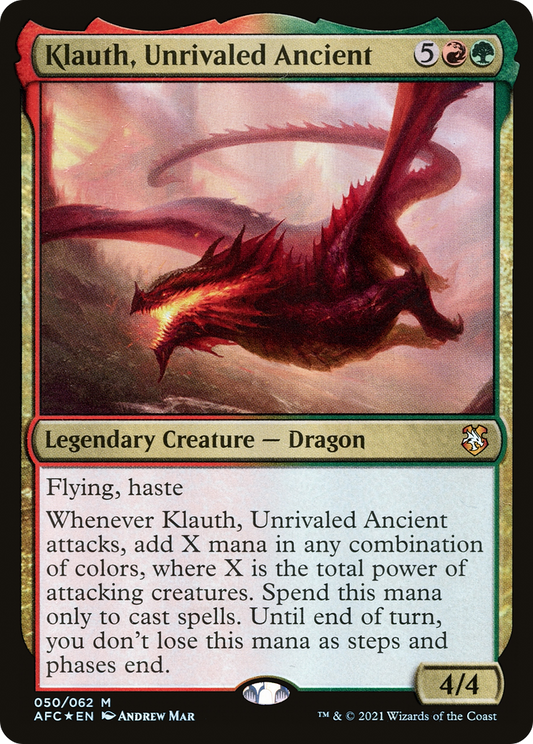 Klauth, Unrivaled Ancient (AFC-050) - Forgotten Realms Commander Foil