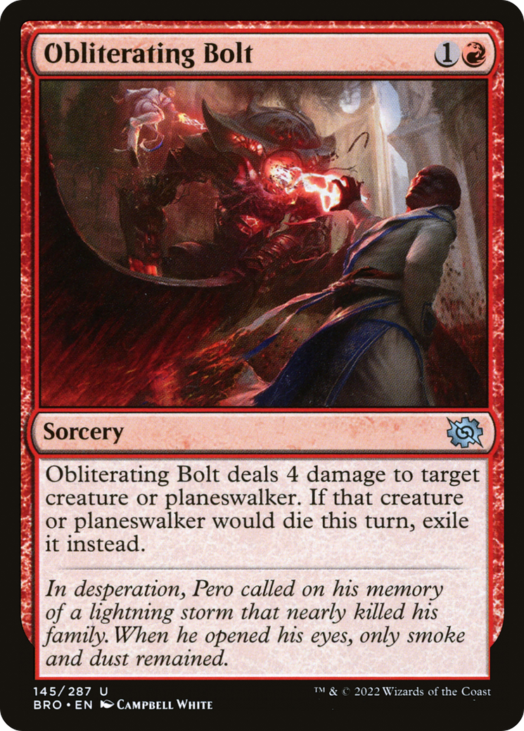 Obliterating Bolt (BRO-145) - The Brothers' War Foil