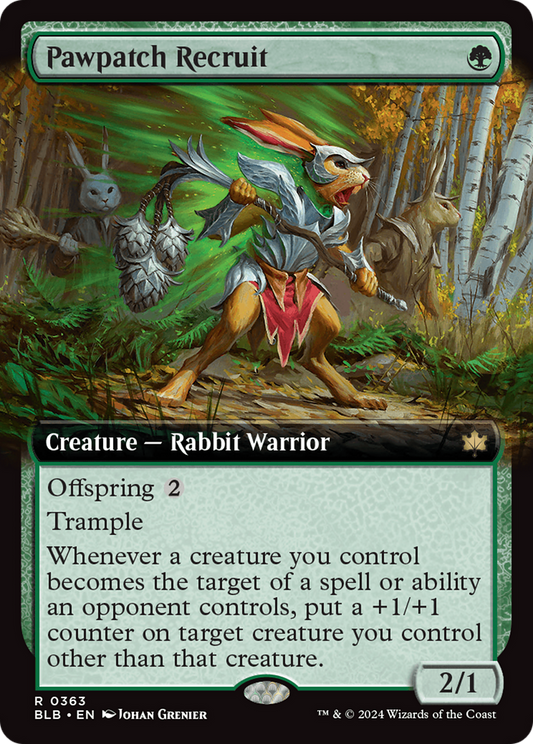 Pawpatch Recruit (BLB-363) - Bloomburrow: (Extended Art) Foil