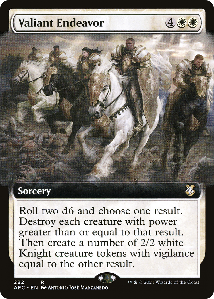 Valiant Endeavor (AFC-282) - Forgotten Realms Commander: (Extended Art)