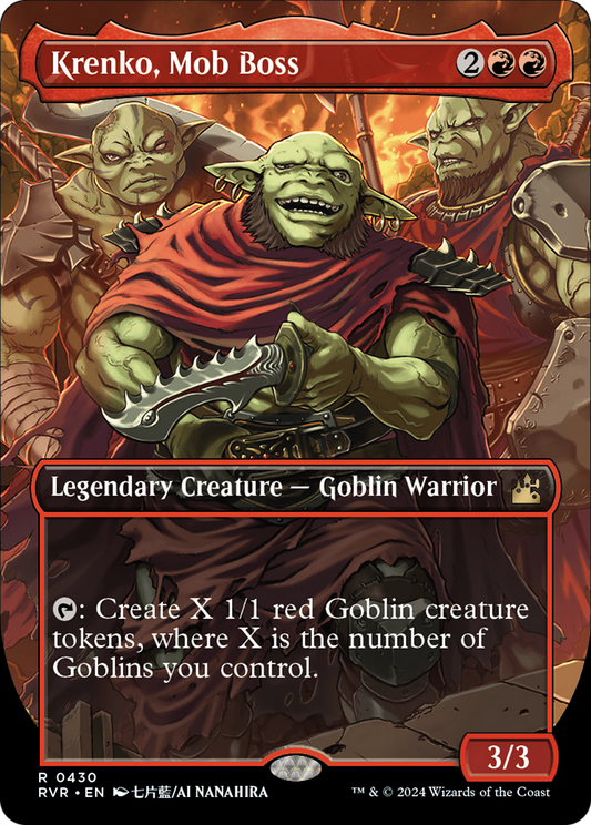Krenko, Mob Boss (Anime Borderless) (RVR-430) - Ravnica Remastered (Borderless)
