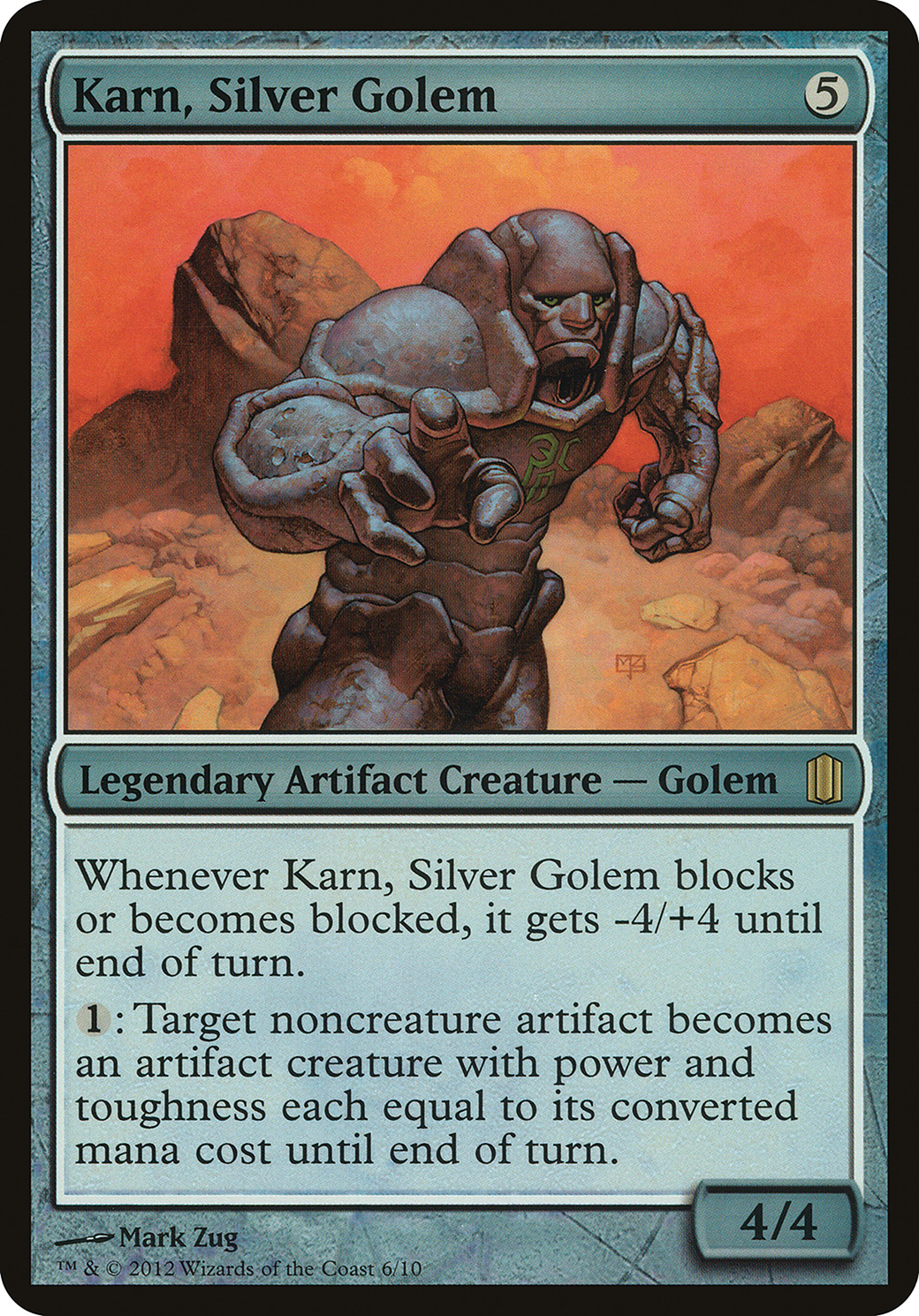 Karn, Silver Golem (OCM1-006) - Commander's Arsenal Oversized Foil