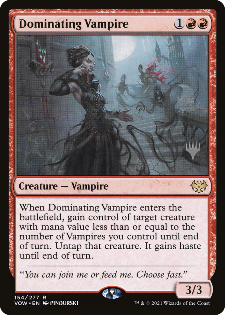 Dominating Vampire (PVOW-154P) - Innistrad: Crimson Vow Promos