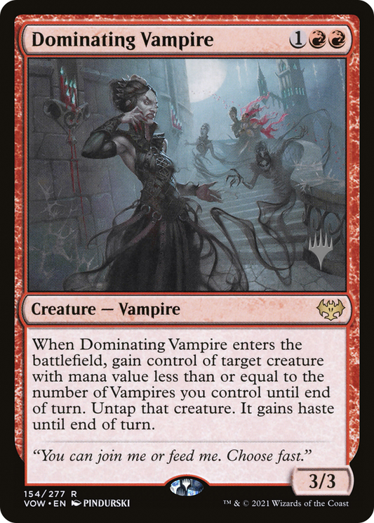 Dominating Vampire (PVOW-154P) - Innistrad: Crimson Vow Promos