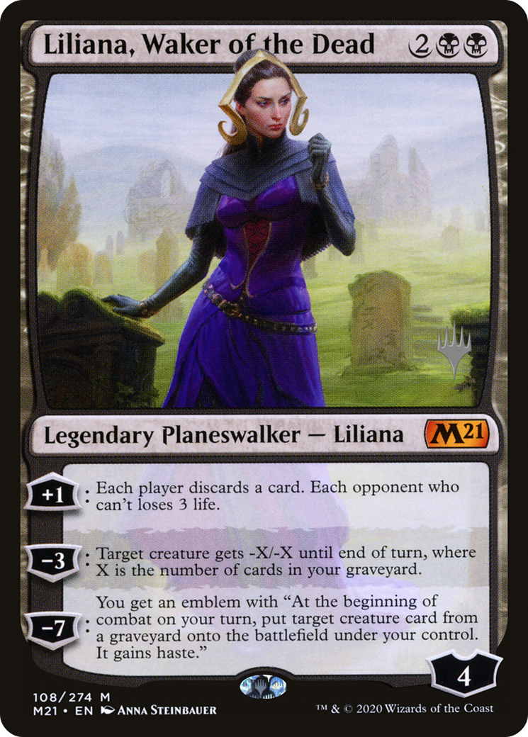 Liliana, Waker of the Dead (PPM21-108P) - Core Set 2021 Promos Foil (Promo Pack)