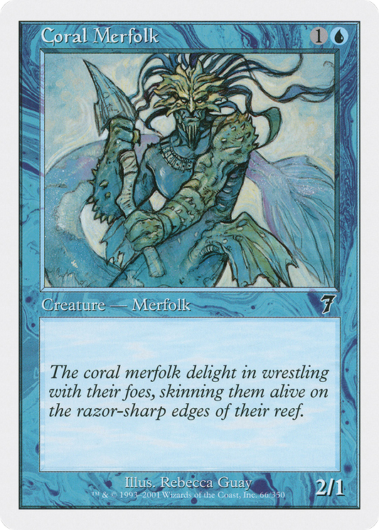 Coral Merfolk (7ED-066) - Seventh Edition