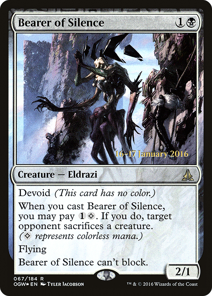 Bearer of Silence (PRE-67S) - Oath of the Gatewatch Promos: (devoid) (Prerelease) Foil