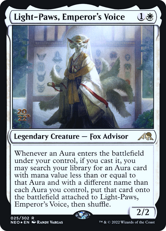 Light-Paws, Emperor's Voice (PNEO-25S) - Kamigawa: Neon Dynasty Promos Foil