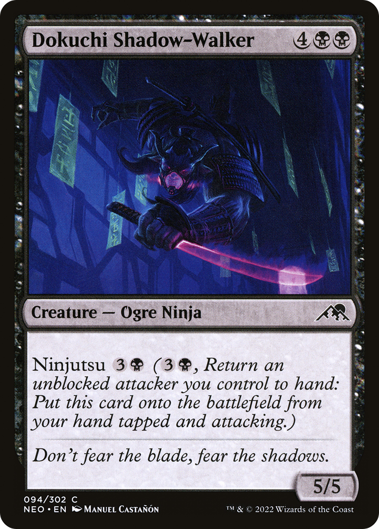 Dokuchi Shadow-Walker (NEO-094) - Kamigawa: Neon Dynasty Foil