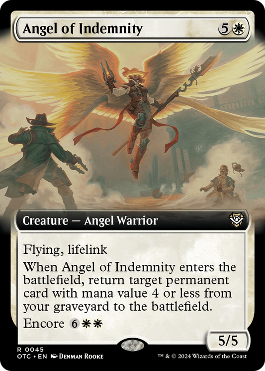 Angel of Indemnity (OTC-045) - Outlaws of Thunder Junction Commander: (Extended Art) Foil