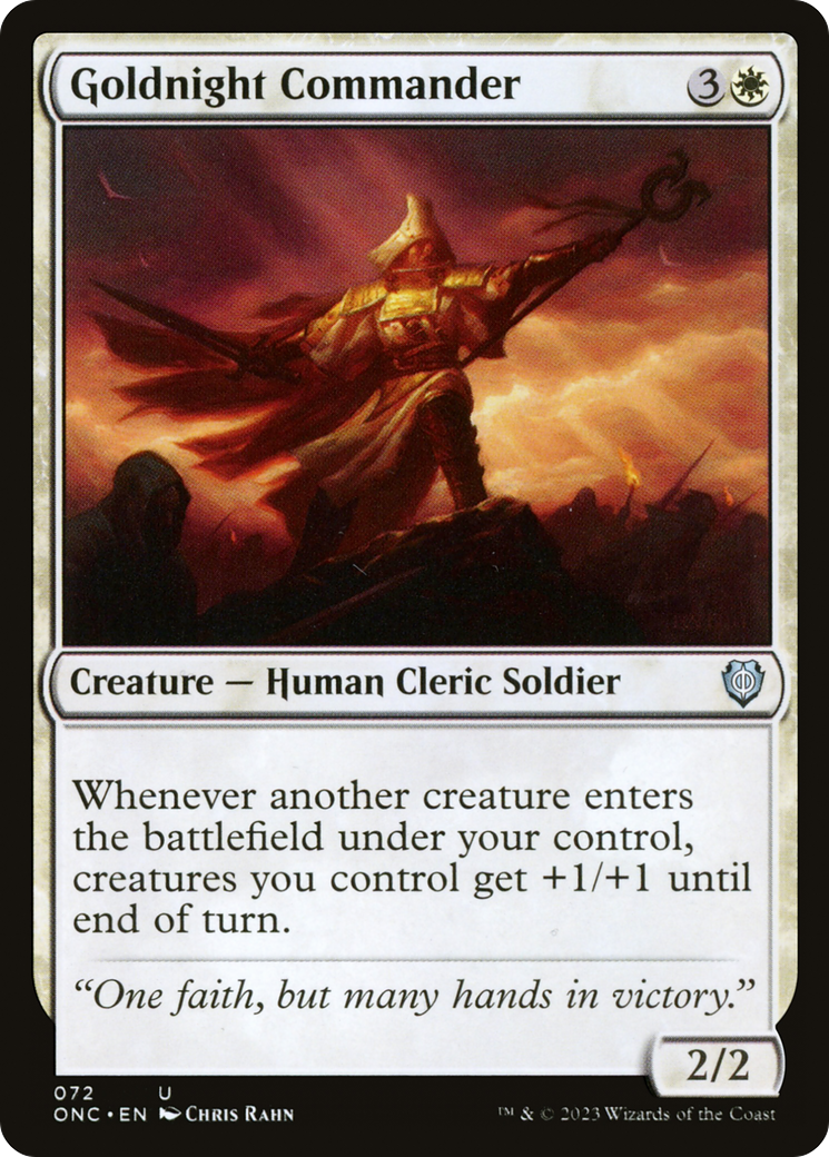 Goldnight Commander (ONC-072) - Phyrexia: All Will Be One Commander