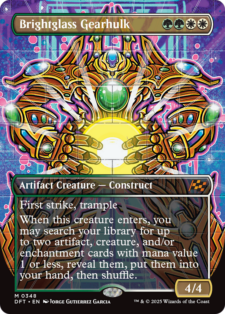 Brightglass Gearhulk (Borderless)  (Borderless)(DFT-348) - Aetherdrift Foil