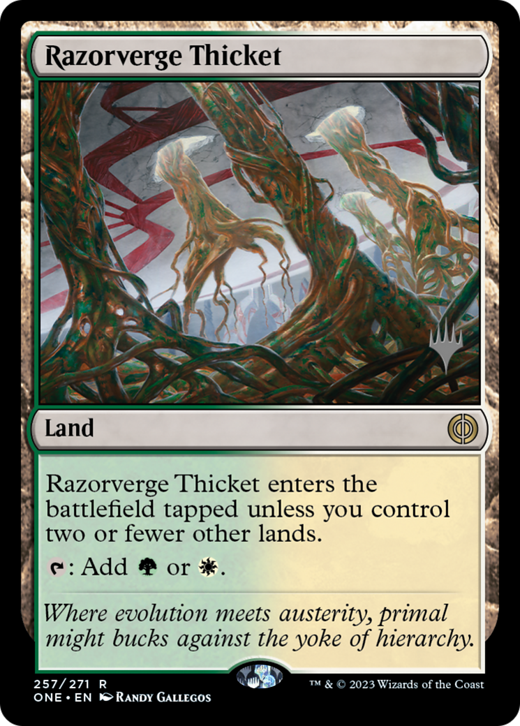 Razorverge Thicket (PONE-257P) - Phyrexia: All Will Be One Promos Foil