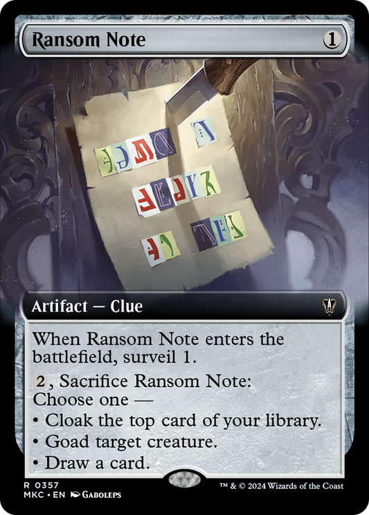 Ransom Note (MKC-357) - Murders at Karlov Manor Commander: (Extended Art)
