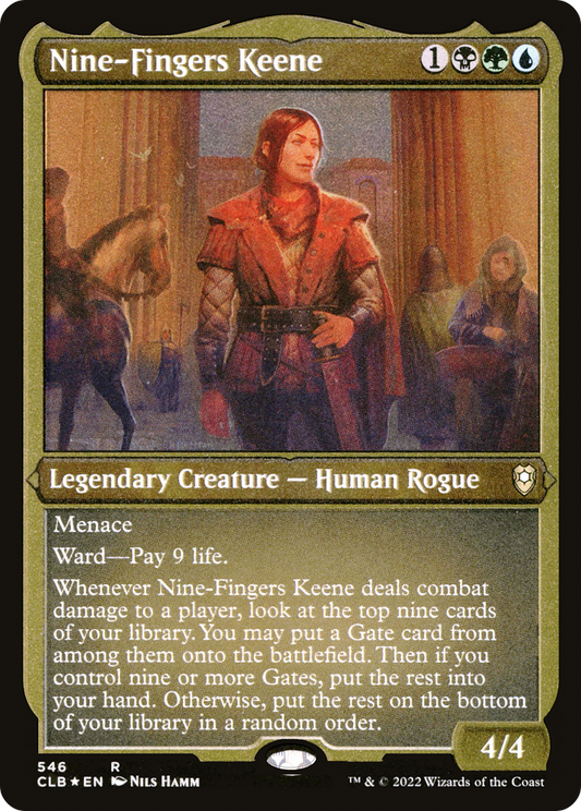 Nine-Fingers Keene (CLB-546) - Commander Legends: Battle for Baldur's Gate Etched Foil