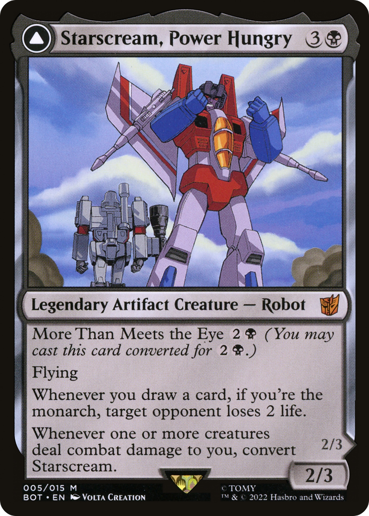 Starscream, Power Hungry // Starscream, Seeker Leader (BOT-005) - Transformers: (convertdfc)