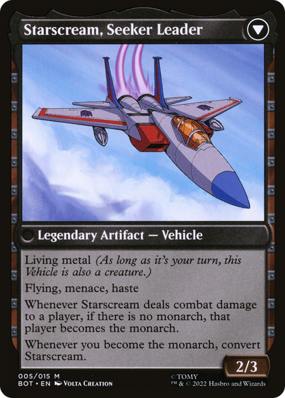 Starscream, Power Hungry // Starscream, Seeker Leader (BOT-005) - Transformers: (convertdfc) Foil