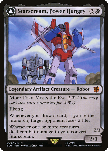 Starscream, Power Hungry // Starscream, Seeker Leader (BOT-005) - Transformers: (convertdfc)