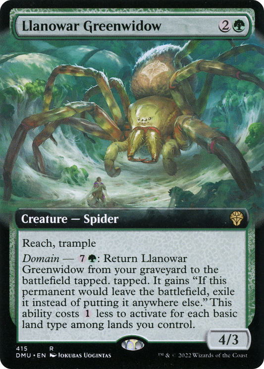 Llanowar Greenwidow (DMU-415) - Dominaria United: (Extended Art) Foil