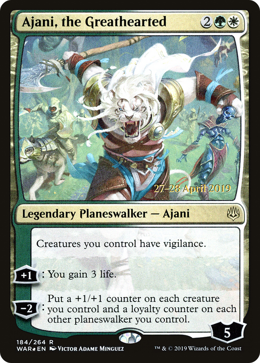 Ajani, the Greathearted (PWAR-184S) - War of the Spark Promos Foil