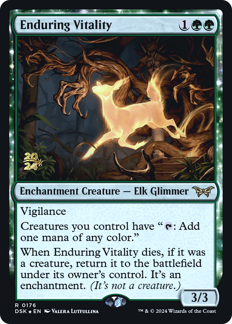 Enduring Vitality (PRE-176) - Duskmourn: House of Horror Promos Foil