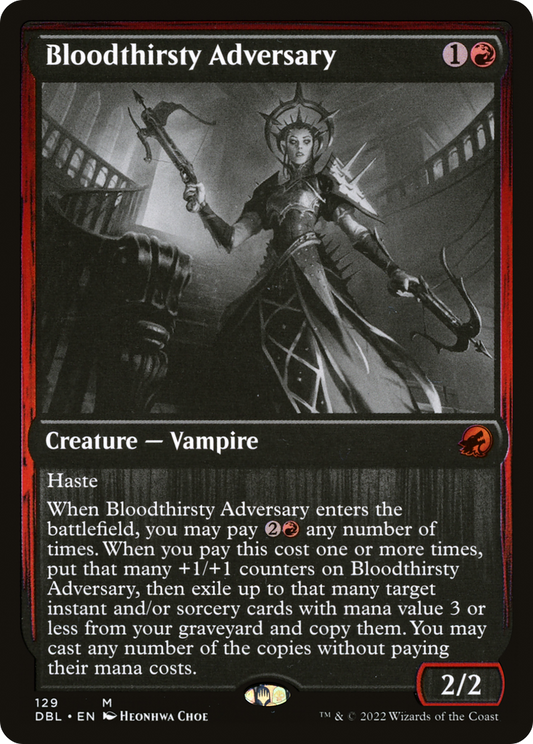 Bloodthirsty Adversary (DBL-129) - Innistrad: Double Feature Foil