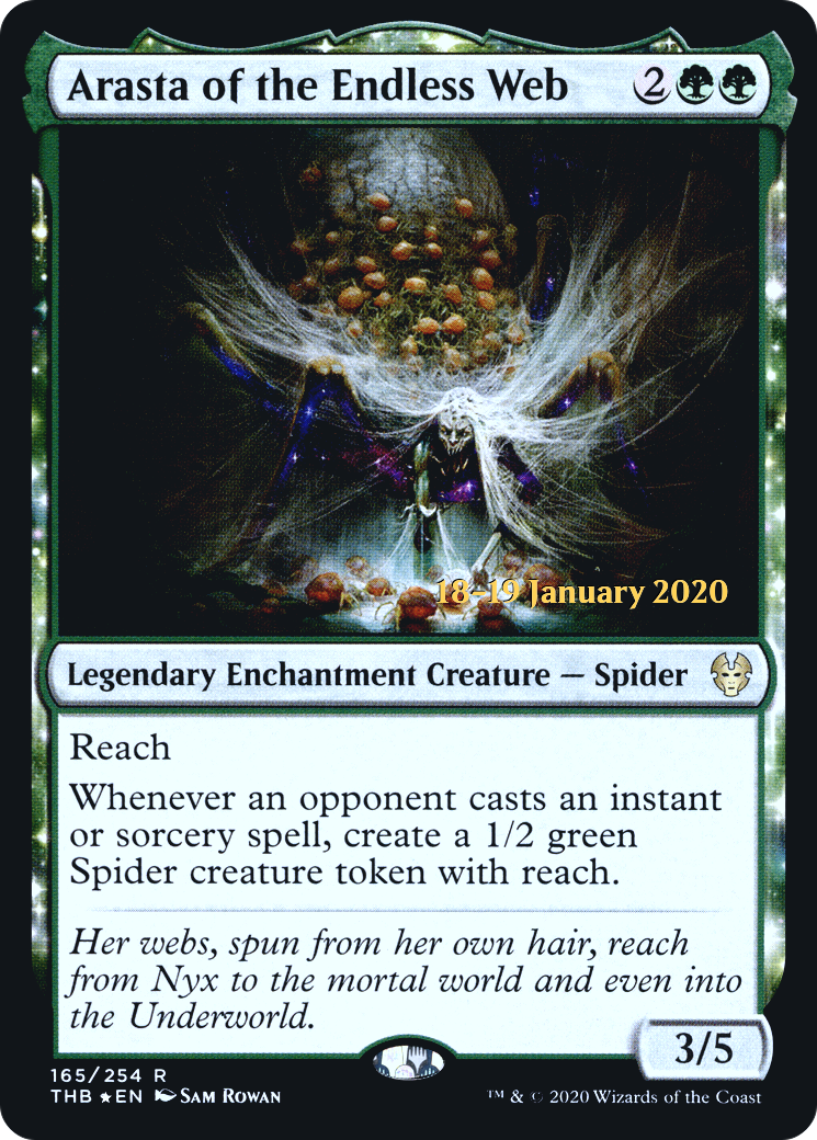 Arasta of the Endless Web (PTHB-165S) - Theros Beyond Death Promos: (nyxtouched) Foil