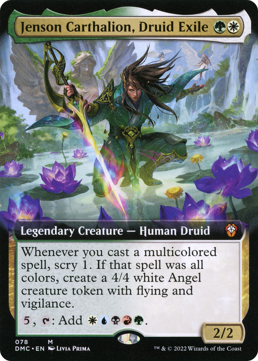 Jenson Carthalion, Druid Exile (DMC-078) - Dominaria United Commander: (Extended Art)