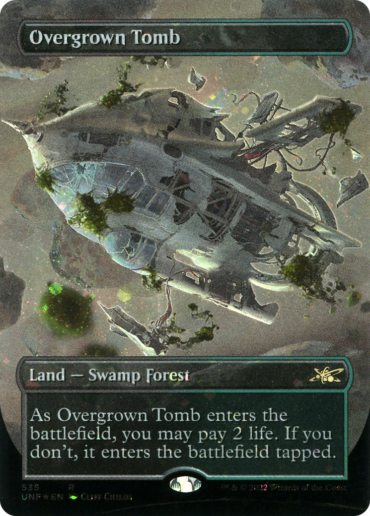Overgrown Tomb  (Borderless)(UNF-535) - Unfinity Foil