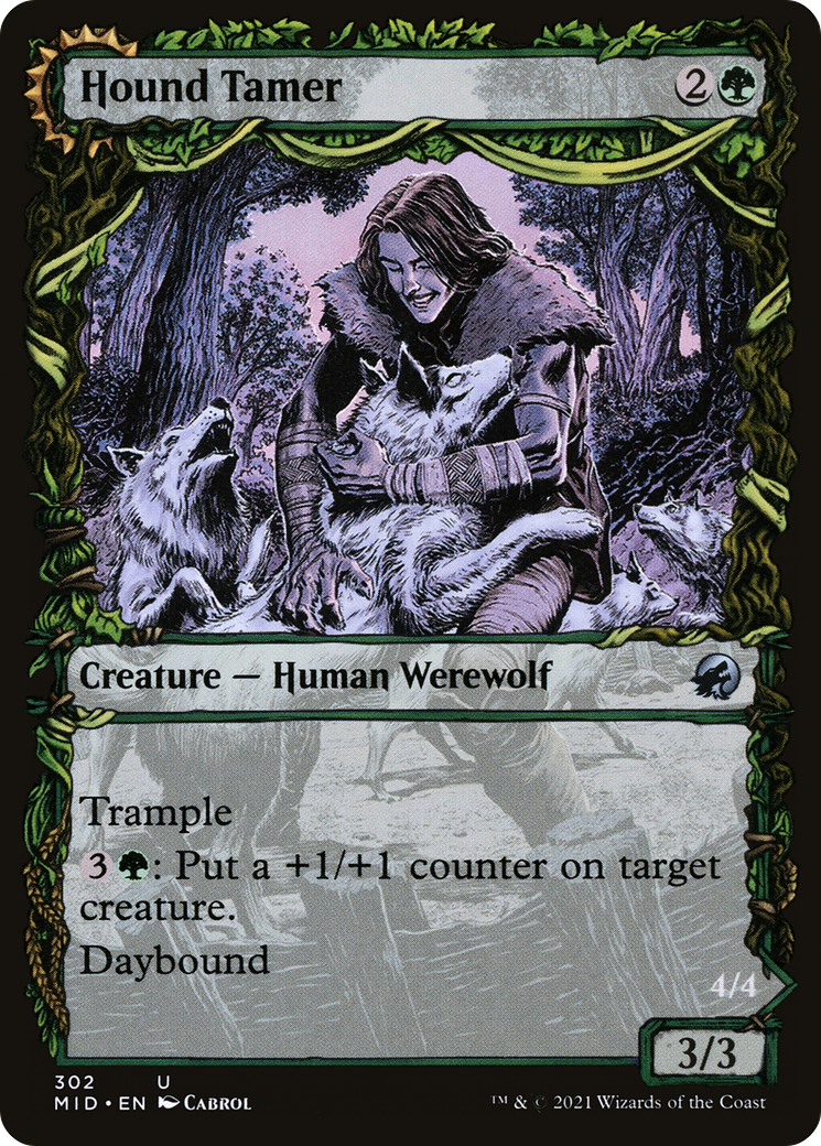 Hound Tamer // Untamed Pup (MID-302) - Innistrad: Midnight Hunt: (Showcase, Double Faced Transform) Foil