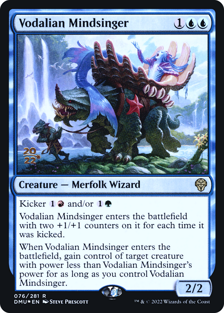 Vodalian Mindsinger (PRE-076) - Dominaria United Promos (Prerelease) Foil