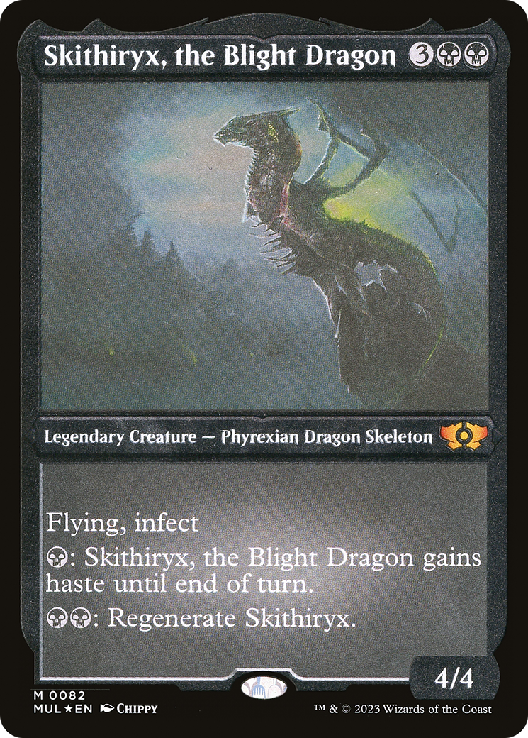 Skithiryx, the Blight Dragon (MUL-082) - Multiverse Legends Etched Foil