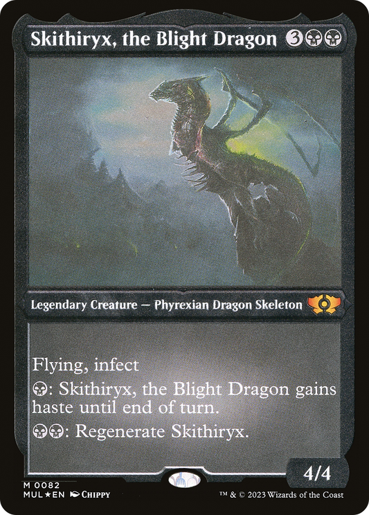 Skithiryx, the Blight Dragon (MUL-082) - Multiverse Legends Etched Foil