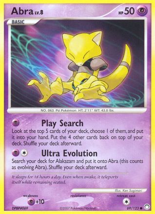 Abra - 069/123 - Mysterious Treasures Reverse Holofoil - Common