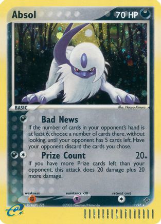 Absol 1/97 - Dragon Reverse Holofoil