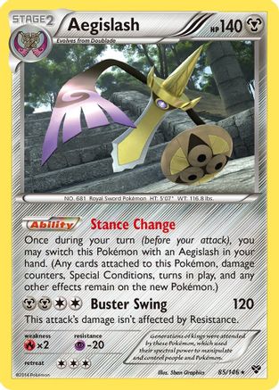 Aegislash 85/146 - XY Reverse Holofoil