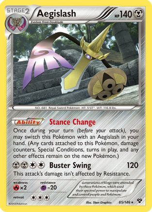 Aegislash (85) 085 - XY Base Set Reverse Holofoil - Rare