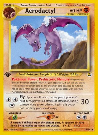 Aerodactyl 015/064 - Neo Revelation 1st Edition - Rare