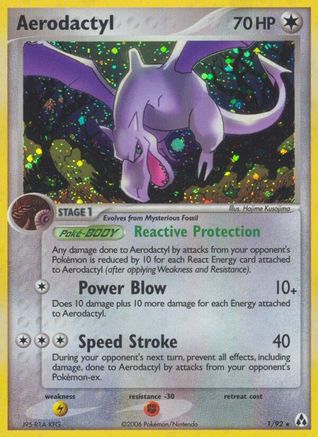Aerodactyl 001 - Legend Maker Holofoil - Holo Rare
