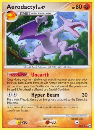 Aerodactyl - 013/99 - Arceus Reverse Holofoil - Rare
