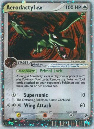Aerodactyl ex 094 - Sandstorm Holofoil - Ultra Rare