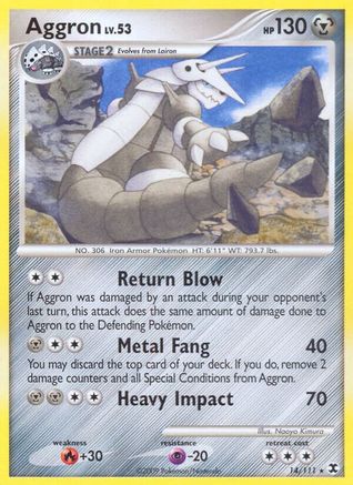 Aggron - 014/111 - Rising Rivals Reverse Holofoil - Rare