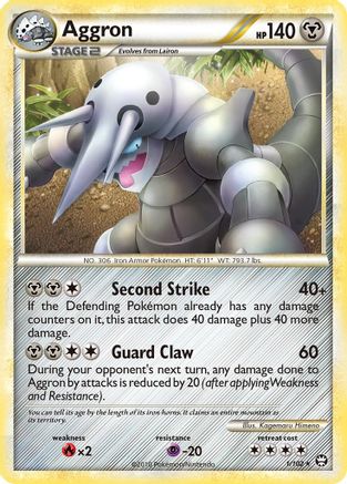 Aggron - 001/102 - Triumphant Reverse Holofoil - Holo Rare
