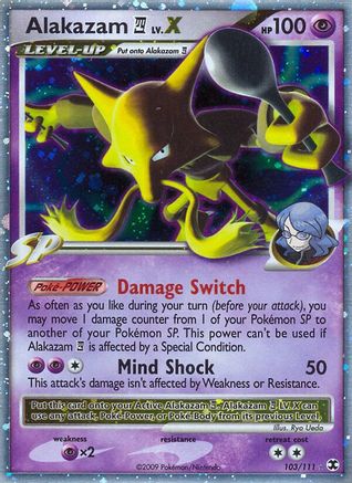 Alakazam E4 Lv.X - 103/111 - Rising Rivals Holofoil - Ultra Rare