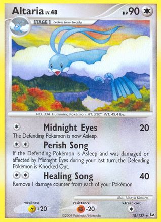 Altaria 018 - Platinum Reverse Holofoil - Rare