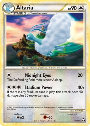 Altaria - 002/102 - Triumphant Holofoil - Holo Rare